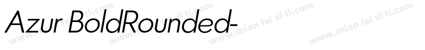 Azur BoldRounded字体转换